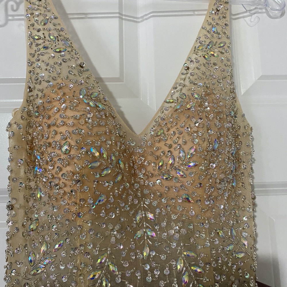 ❗️Price Dropped❗️Prom Dress - Dancing Queen Jewel Ornate Luxury Satin Dress - Picture 3 of 10